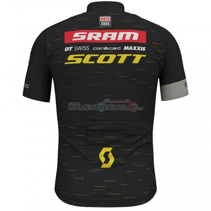 Abbigliamento Ciclismo Scott Sram Manica Corta 2020 Nero